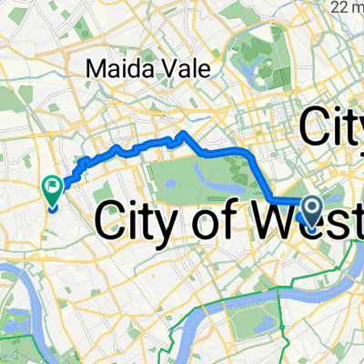 Windsor Place, London to Melrose Gardens, London