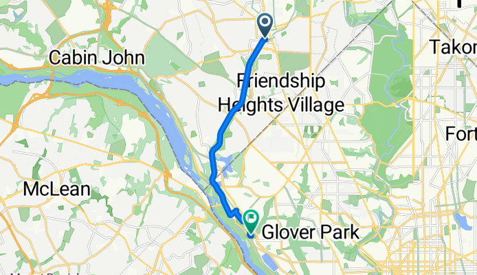 Woodmont Avenue to Nebraska Avenue Northwest