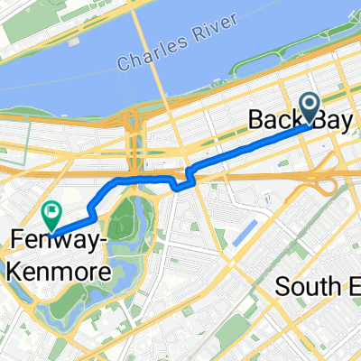 Dartmouth St, Boston to Boylston St, Boston