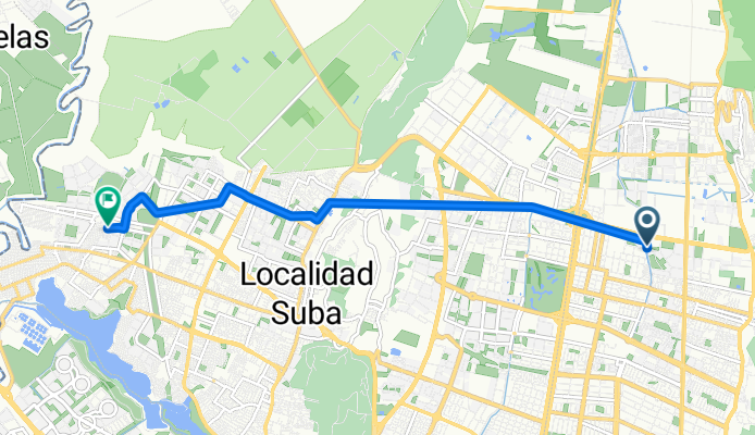 De Calle 14-65 a Carrera # 142F-42