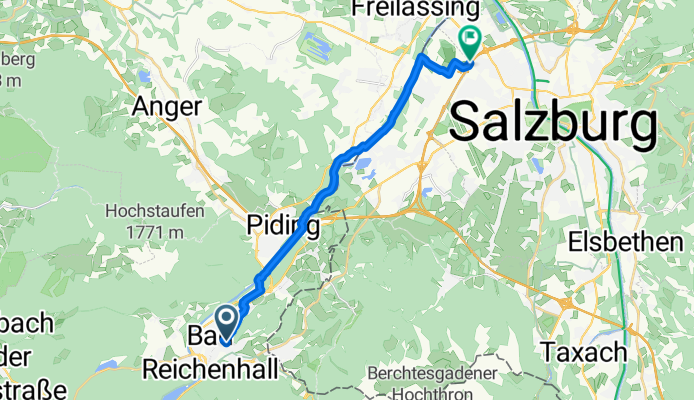Baderstraße, Bad Reichenhall nach Europastraße, Salzburg