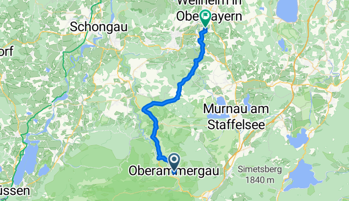 Oberammergau - Dießen am Ammersee