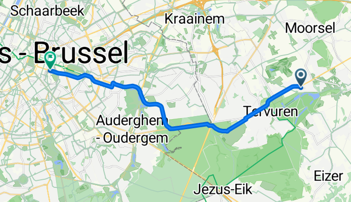 Arthur Van Dycklaan, Tervuren to Rue de Toulouse, Brussels