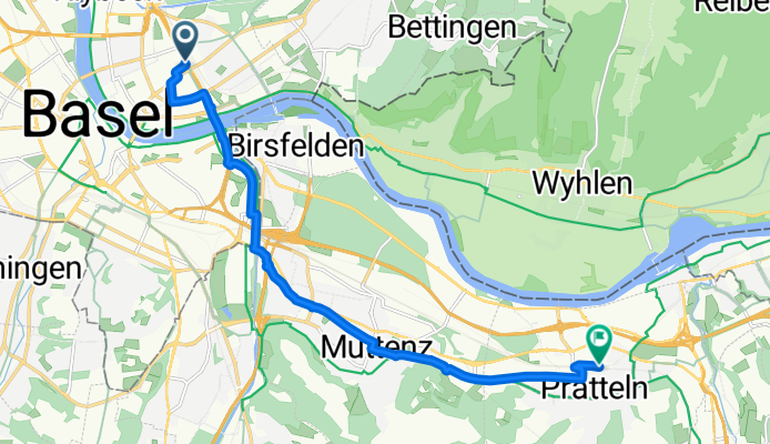 Schwarzwaldallee, Basel nach Münchackerstrasse, Pratteln
