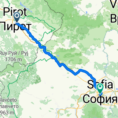 Srpskih vladara, Pirot to Vitosha Blvd, Sofiya
