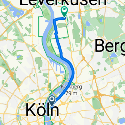 Auenweg, Köln nach Chempark, Leverkusen