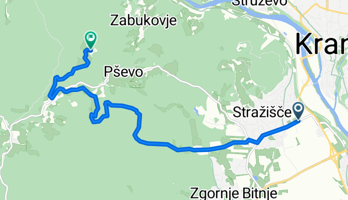Škofjeloška cesta to Sveti Jošt nad Kranjem