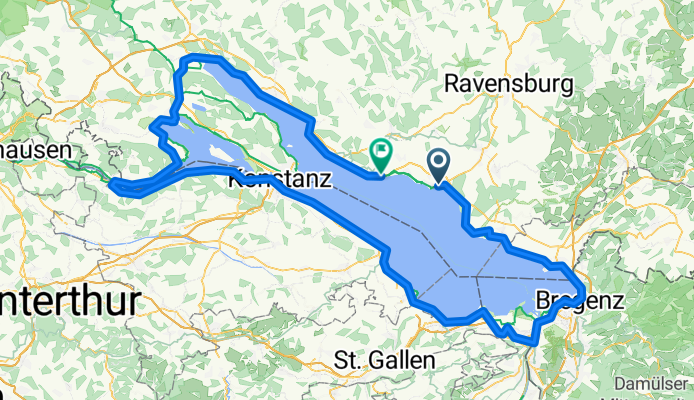 Eckenerstraße, Friedrichshafen nach Happenweilerstraße, Immenstaad am Bodensee