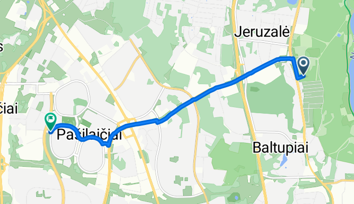 Kalvarijų gatvė to Virbeliškių gatvė