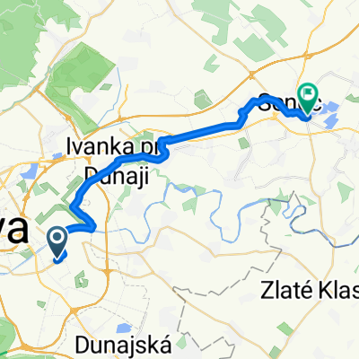 Bratislava-Vrakuňa do Slnečné jazerá