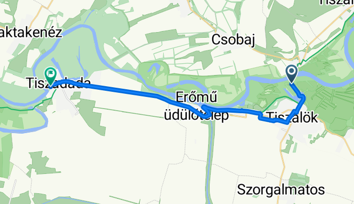 36314-es mellékút, Tiszatardos to Halász út, Tiszadada