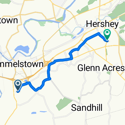 From Gazebo to Hershey Library (through town)