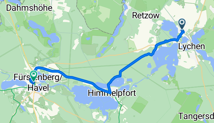 Von Lychen bis Fürstenberg/Havel