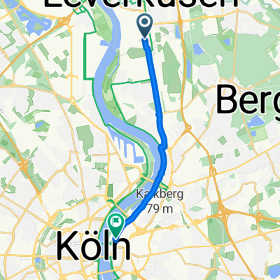 Chempark, Leverkusen nach Auenweg, Köln