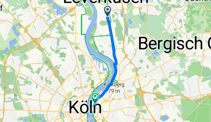 Chempark, Leverkusen nach Auenweg, Köln