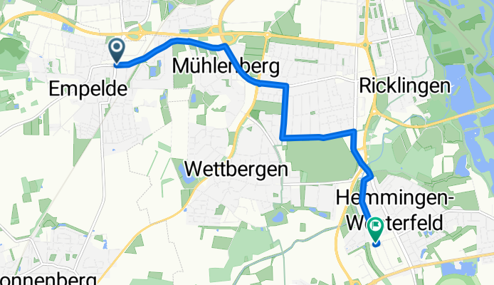 Brandenburger Straße nach Max-von-Laue-Straße 12-20