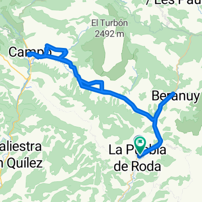 Route nach Diseminado Puebla de Roda