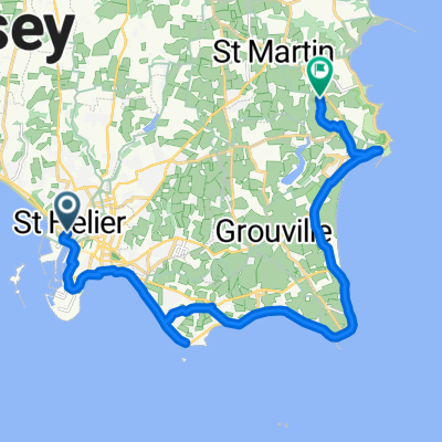 Anley Street, St Helier to La Rue des Alleurs, St Martin