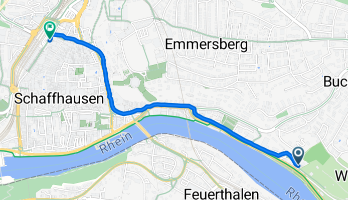Lindliweg, Schaffhausen nach Bahnhofstrasse, Schaffhausen