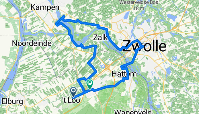 52km, Tag2, Zwolle Marktplatz, Rundreise