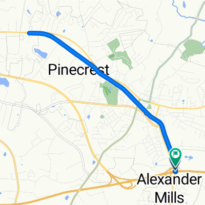 Pine St, Forest City to Thermal Belt Rail Trail, Forest City
