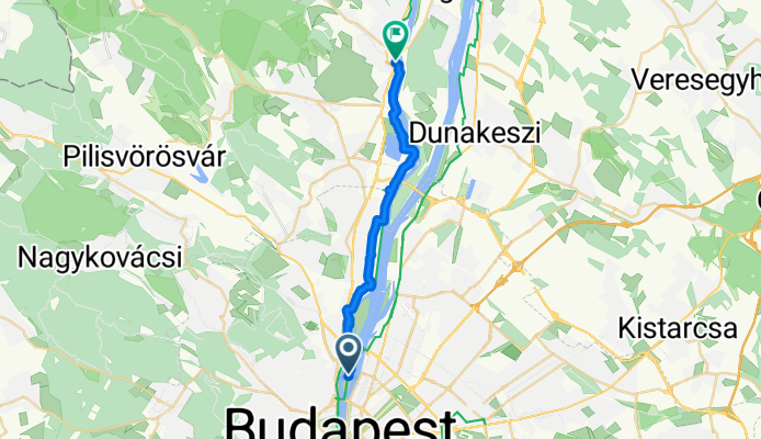 Schulek Frigyes sétány, Budapest - Bükkös part, Szentendre