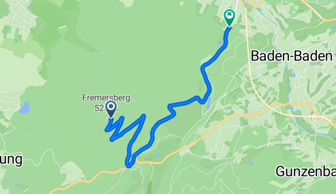 Fremersberg Turm, Sinzheim nach Waldseestraße, Baden-Baden