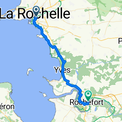 Boulevard Joffre, La Rochelle nach Rue Jean-Baptiste Audebert, Rochefort
