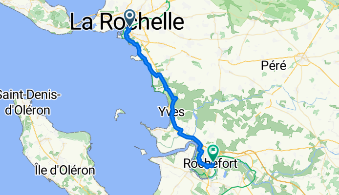 Boulevard Joffre, La Rochelle nach Rue Jean-Baptiste Audebert, Rochefort