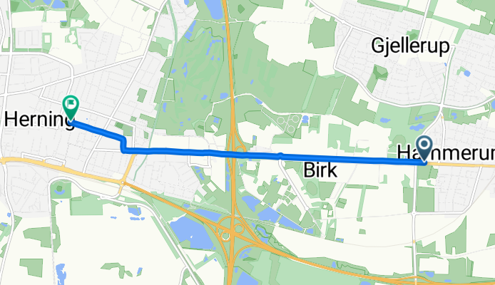 Landbrugsskolestien, Herning to Kousgaards Plads, Herning