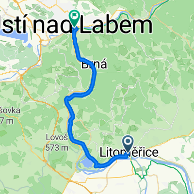 Mírové náměstí, Litoměřice to Velká Hradební, Ústí nad Labem