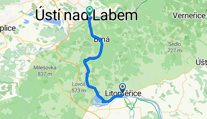 Mírové náměstí, Litoměřice to Velká Hradební, Ústí nad Labem