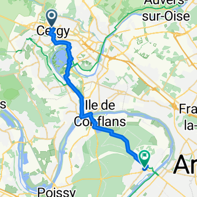 Rue du Promenoir, Osny to Avenue de Longueil, Maisons-Laffitte