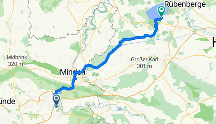 Borweg, Bad Oeynhausen nach Neuer Winkel, Wunstorf