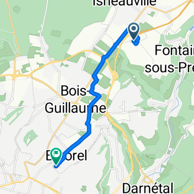A 28, Isneauville à Rue Quesney, Rouen