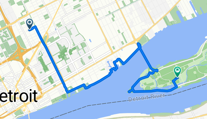 Route to Anna Scripps Whitcomb Conservatory