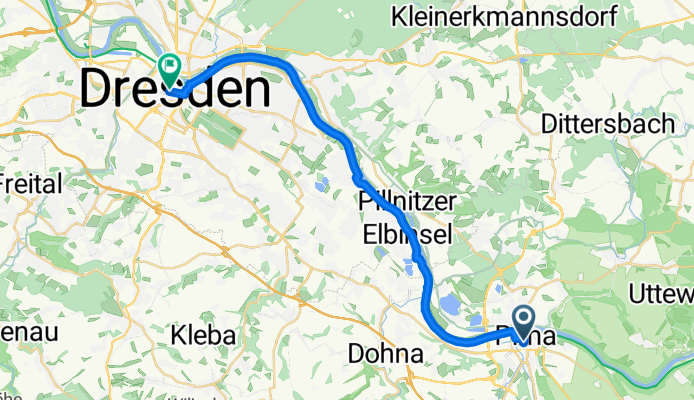 Von Pirna bis Dresden