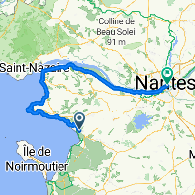 Von Les Moutiers-en-Retz bis Nantes