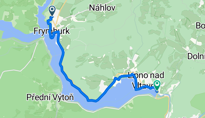 Frymburk do Lipno nad Vltavou elektrárna
