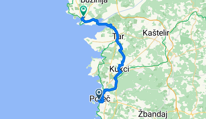 Matije Vlačića, Poreč nach Goranska ulica, Novigrad