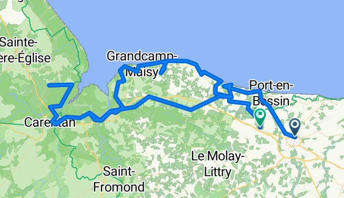 Allée du Camping, Bayeux to Route de Maisons, Tour-en-Bessin