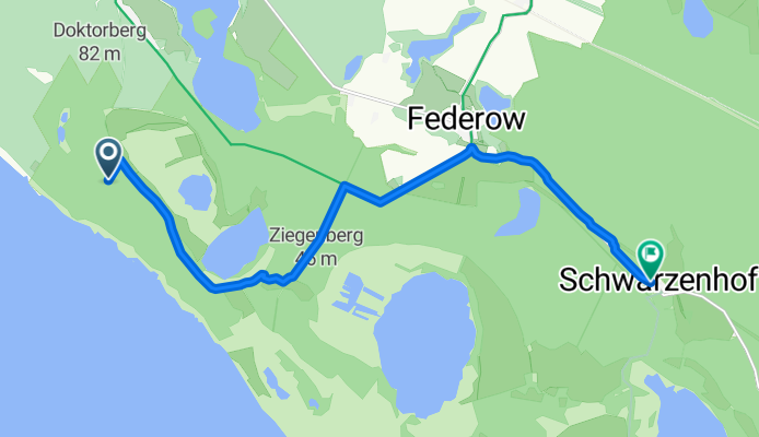 Waren (Müritz), Waren (Müritz) nach Schwarzenhof, Kargow