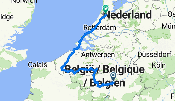 1 -  Petit-Waret to Hoofddorp 550 km