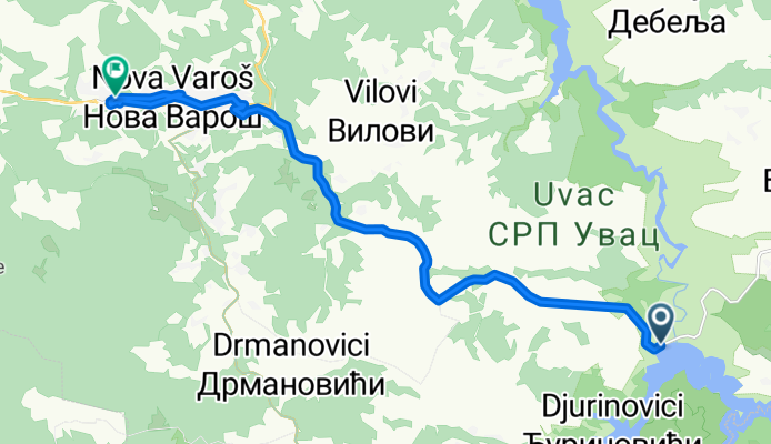 Uvačka, Нова Варош to Svetog Save, Нова Варош