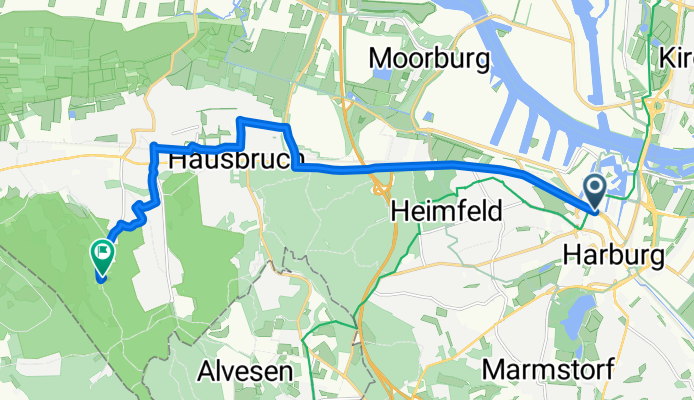Route to Fischbeker Heidehaus