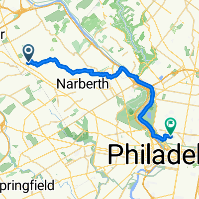 N Merion Ave, Bryn Mawr to Corinthian Ave, Philadelphia