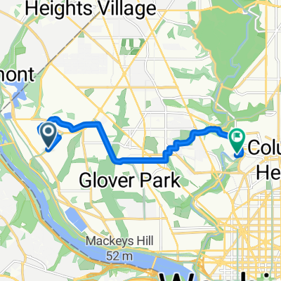 Arizona Ave NW, Washington to Connecticut Ave NW, Washington