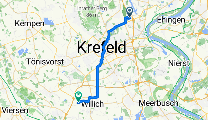 Bruchhöfe, Krefeld nach Siemensring, Willich