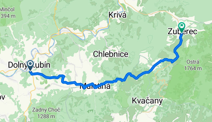 D.Kubín- Malatiná- V.Borové- Huty- Zuberec