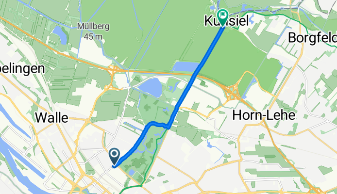 Buddestraße, Bremen to Oberblockland, Bremen